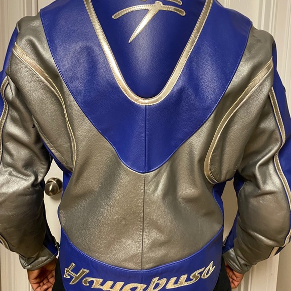 Genuine Leather Motorcycle Race Jacket - Picture 3 of 16